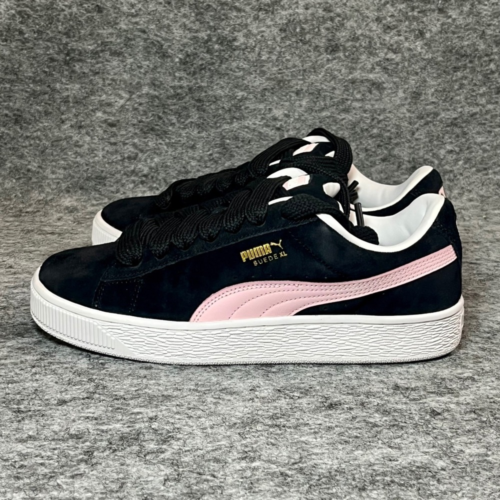 Puma Suede XL Sneakers Womens 9 Black Pink Low Top Skater Retro Y2K Streetwear - Picture 3 of 12